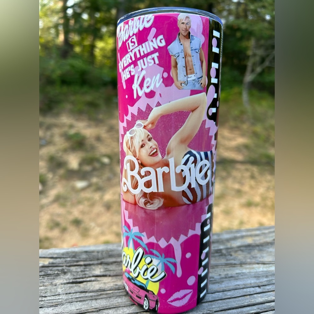 Barbie movie 20 ounce tumbler new